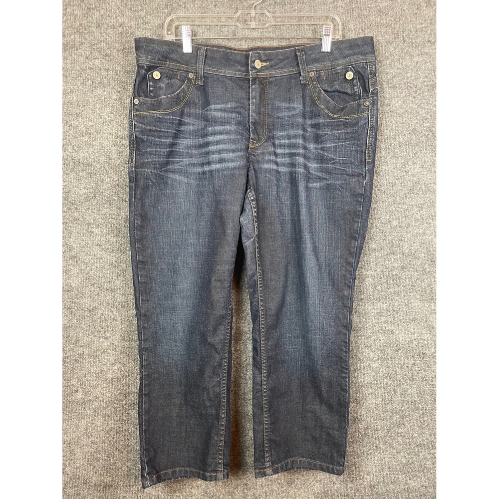 U.S. Polo Assn. Cropped Jeans Womens 14 Dark Wash Excellent Capri Denim‎ Pants